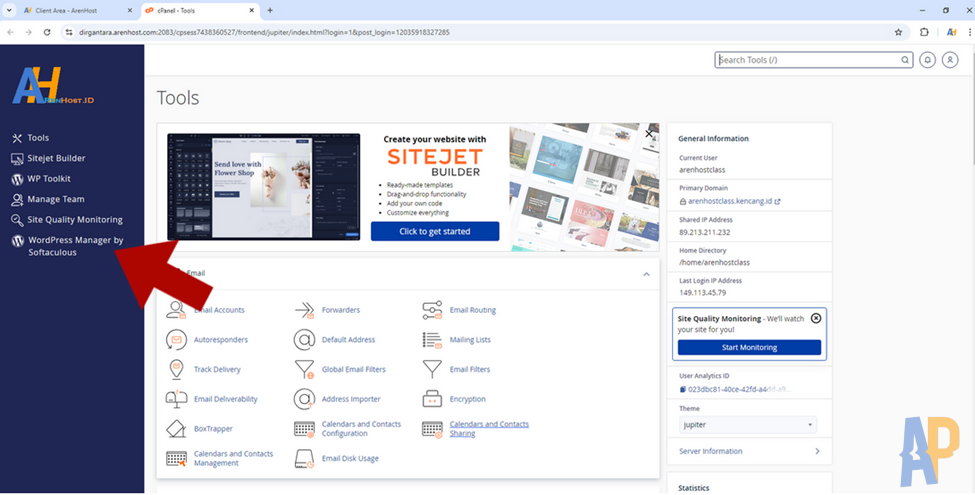 Cara Login WordPress Melalui Cpanel ArenPedia Cara Login WordPress Melalui Cpanel ArenPedia